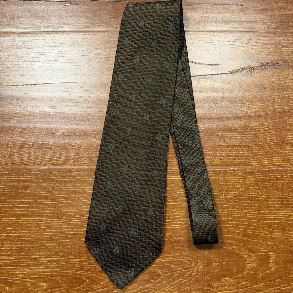 Vintage Giorgio Armani Neck Tie 57" Brown 100% Silk Italy Designer Luxury Suit